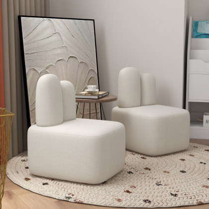 HMR - Accent Chair Rabbit Upholstered in Beige