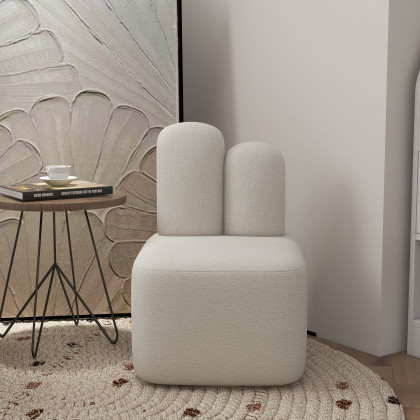 HMR - Accent Chair Rabbit Upholstered in Beige
