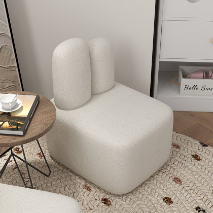 HMR - Accent Chair Rabbit Upholstered in Beige