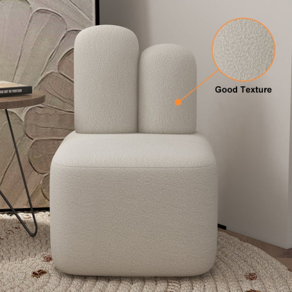 HMR - Accent Chair Rabbit Upholstered in Beige