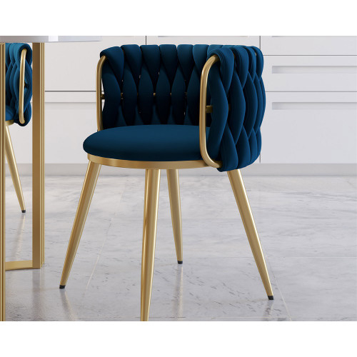 HMR - Sweave Nordic Barrel Dining Chair with Velvet Upholstery (Set of 1)