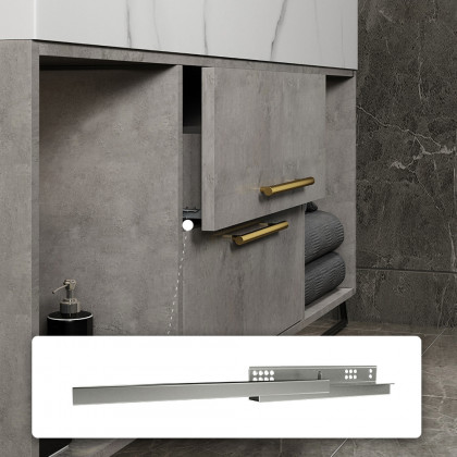 HMR - 40" Floating Bathroom Vanity with Sintered Stone Top in Gray