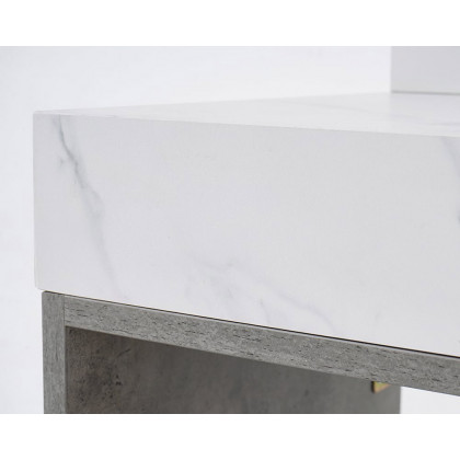 HMR - 40" Floating Bathroom Vanity with Sintered Stone Top in Gray