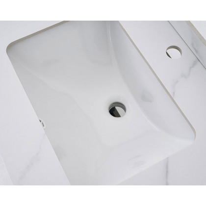 HMR - 40" Floating Bathroom Vanity with Sintered Stone Top in Gray