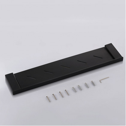 HMR - Tierney Wall-Mounted Stainless Steel Bathroom Shelf in Matte Black