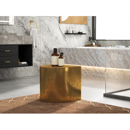 HMR - Tierney Wall-Mounted Stainless Steel Bathroom Shelf in Matte Black