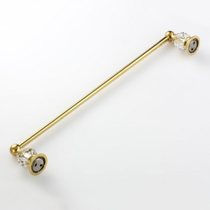 HMR - Charles Modern 24" Wall-Mounted Bathroom Towel Bar in Gold