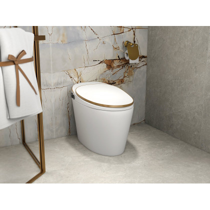 HMR - Charles Luxury Wall-Mounted Crystal Toilet Paper Holder in Solid Brass, Clear