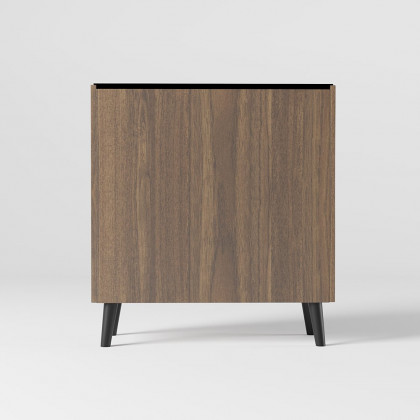 HMR - Entryway Shoe Storage Cabinet with 2 Doors and 5 Shelves (for 14 Pairs) in Walnut