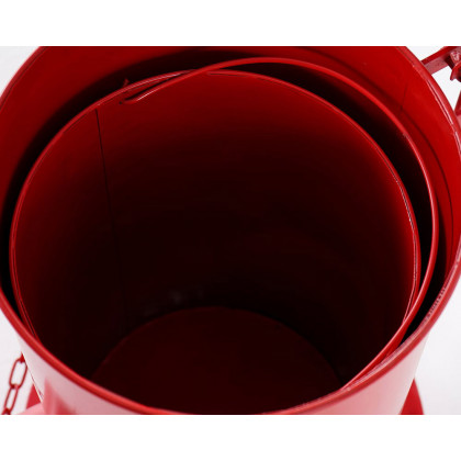 HMR - Industrial Fire Hydrant Trash Can in Red, 14.2"W x 15.4"D x 24"H