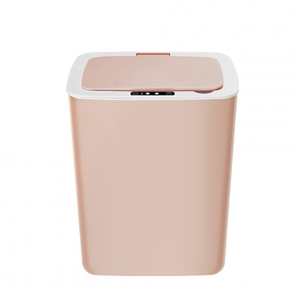 HMR Intelligent Touchless Sensor Trash Can with Odor-Absorbing Deodorizer Area - Pink