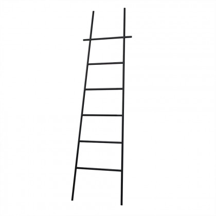 HMR Modern Freestanding Bath Ladder Storage Towel Rack - Black