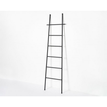 HMR Modern Freestanding Bath Ladder Storage Towel Rack - Black