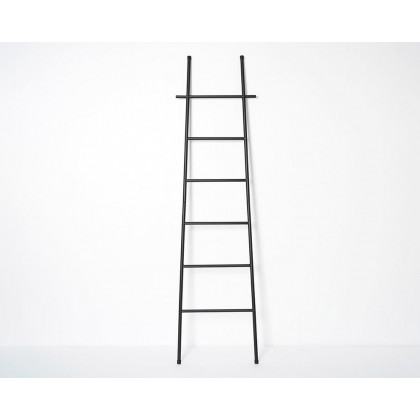 HMR Modern Freestanding Bath Ladder Storage Towel Rack - Black