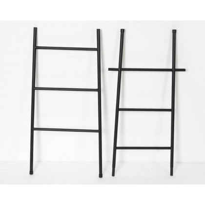 HMR Modern Freestanding Bath Ladder Storage Towel Rack - Black