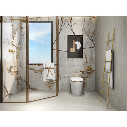HMR - Modern Freestanding Bath Ladder Storage Towel Rack