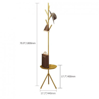 HMR - Clothing Rack with Table in Gold