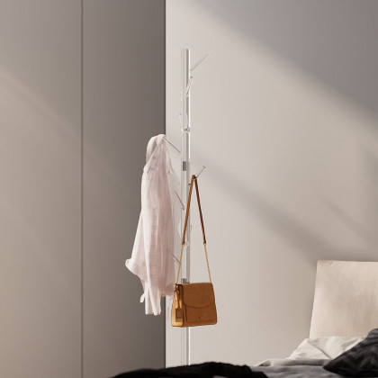 HMR Minimalist 69" Tree Coat Rack Stand with 8 Hooks - Clear, Acrylic