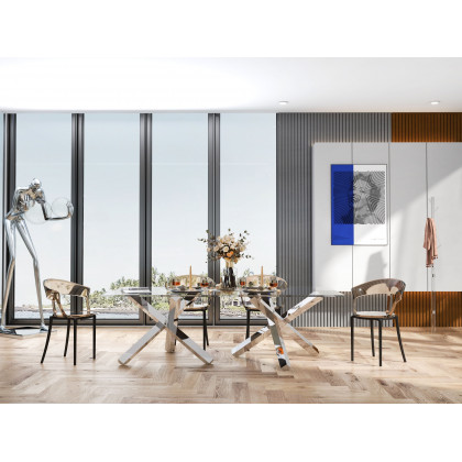 HMR Minimalist 69" Tree Coat Rack Stand with 8 Hooks - Clear, Acrylic