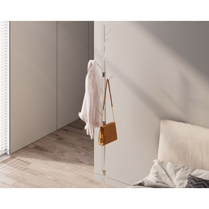 HMR Minimalist 61" Tree Coat Rack Stand with 8 Hooks - Clear, Acrylic