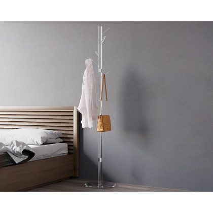 HMR Minimalist 61" Tree Coat Rack Stand with 8 Hooks - Clear, Acrylic