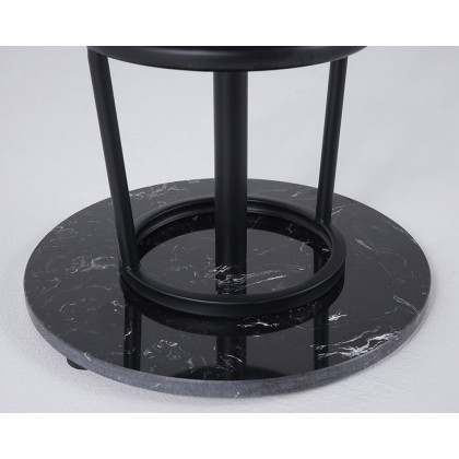 HMR 67'' Round Hooks Coat Rack with Umbrella Rack Base - Black