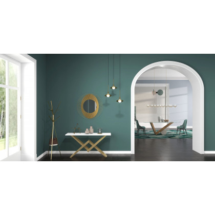 HMR - Modern Freestanding Coat Rack with Shelf Marble Base 70.9" in Gold