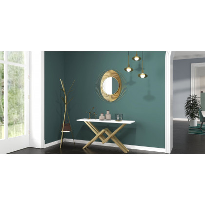 HMR - Modern Freestanding Coat Rack with Shelf Marble Base 70.9" in Gold