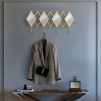 HMR - Luxury Entryway Wall-Mounted Coat Rack (Set of 2) in Multi-Color