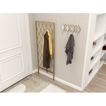 HMR - Luxury Entryway Wall-Mounted Coat Rack (Set of 2) in Multi-Color