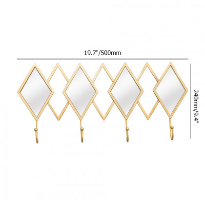 HMR - Luxury Entryway Wall-Mounted Coat Rack (Set of 2) in Multi-Color