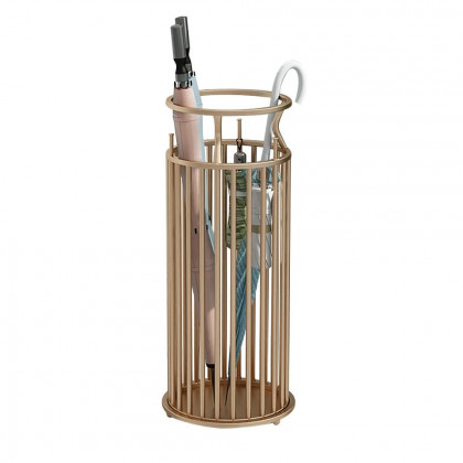 HMR - Chic Marble-Pillar-Style Umbrella Stand in Metal