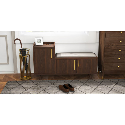 HMR - Chic Marble-Pillar-Style Umbrella Stand in Metal
