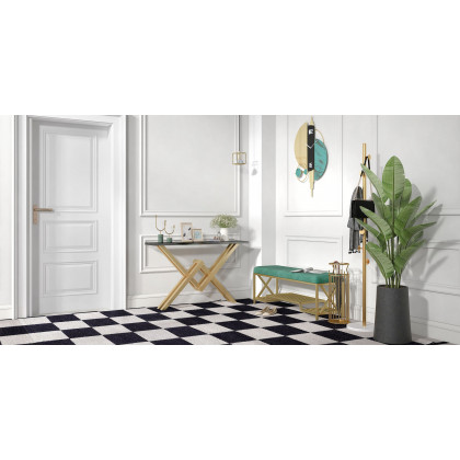 HMR - Chic Marble-Pillar-Style Umbrella Stand in Metal
