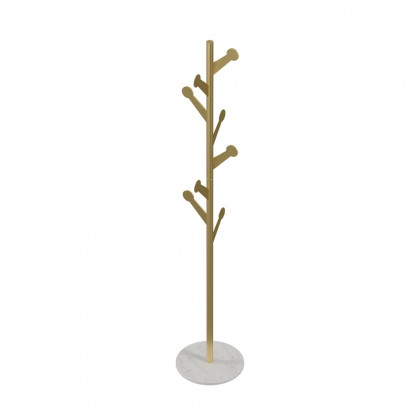 HMR - Marble Bedroom Clothing Rack with Hooks in Gold