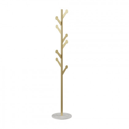 HMR - Marble Bedroom Clothing Rack with Hooks in Gold