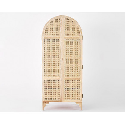 HMR Bedroom Clothing Armoire with Hidden 2 Doors and Drawers - Natural