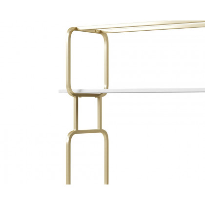 HMR Modern Freestanding 32" Etagere Bookshelf - White/Gold