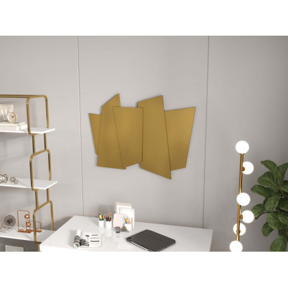 HMR Modern Freestanding 32" Etagere Bookshelf - White/Gold