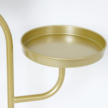 HMR - 25"/37" Modern Tree-Shaped 4/6-Tiered Plant Stand (Set of 2) in Gold