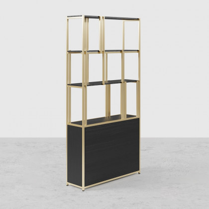 HMR - 78" 5-Tier Bookshelf with Doors in Big Storage