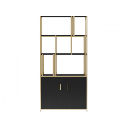 HMR - 78" 5-Tier Bookshelf with Doors in Big Storage