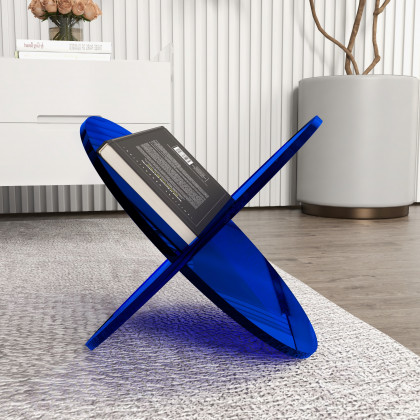 HMR Modern Magazine Rack - Blue, Acrylic
