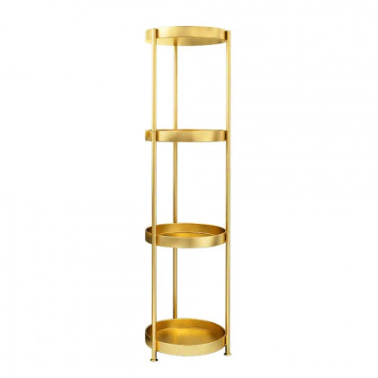 HMR - 4-Tier Free-Standing Bathroom Shelf in Gold