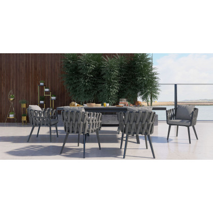 HMR Modern 59" Ladder 7-Tiered Plant Stand - Gold/Black