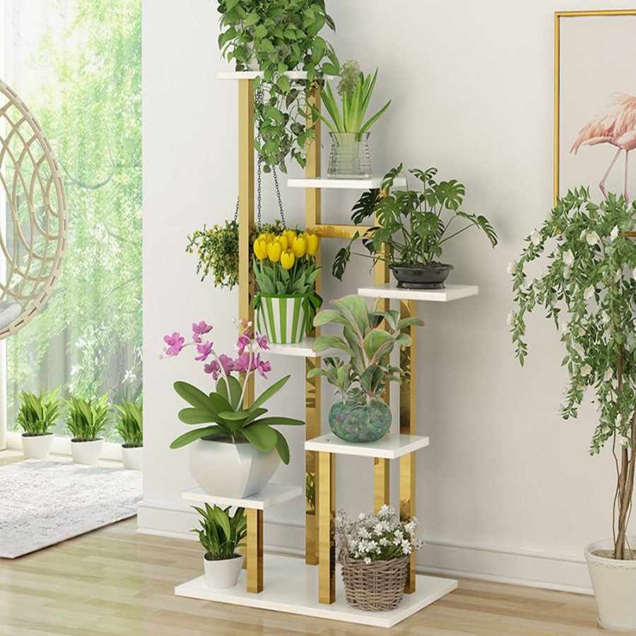 HMR - Modern 59" Ladder 7-Tiered Plant Stand