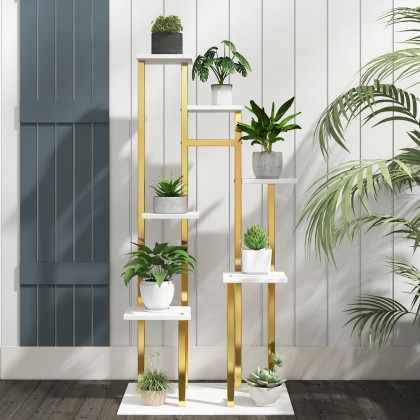 HMR - Modern 59" Ladder 7-Tiered Plant Stand