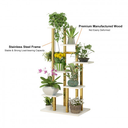 HMR - Modern 59" Ladder 7-Tiered Plant Stand