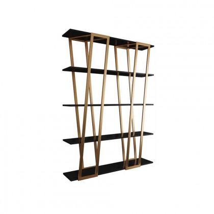HMR - Parallel Etagere Bookshelf in Gold and Black