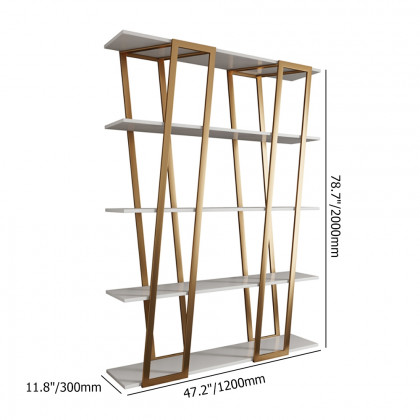HMR - Parallel Etagere Bookshelf in Gold and Black